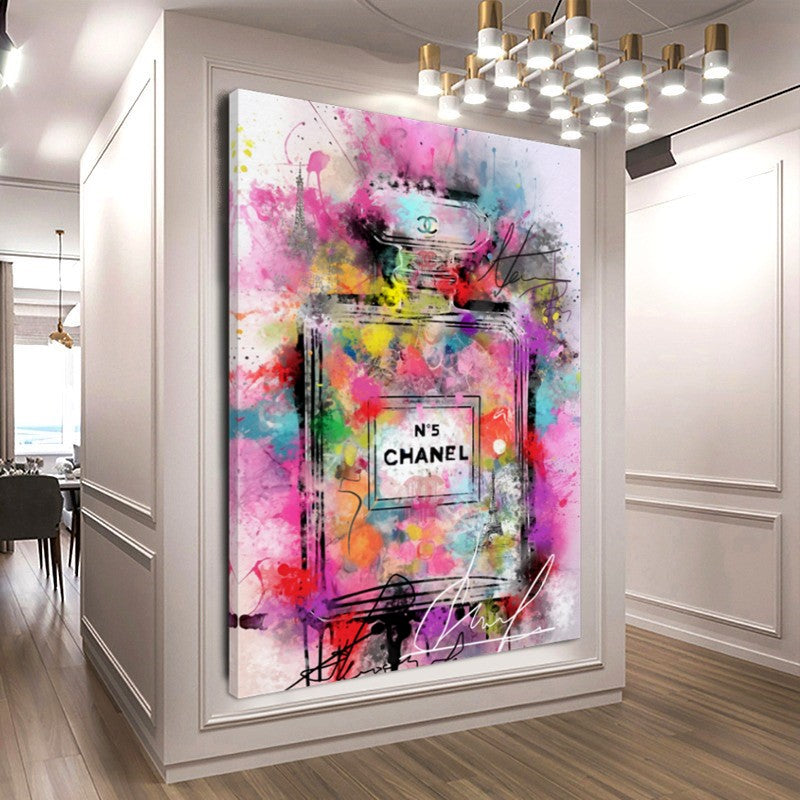 #ChanelArt #PopArt #FashionArt #PerfumeArt #CanvasPrint #ParisianStyle #ModernArt #ColorfulDecor #UniqueGift #WallArt