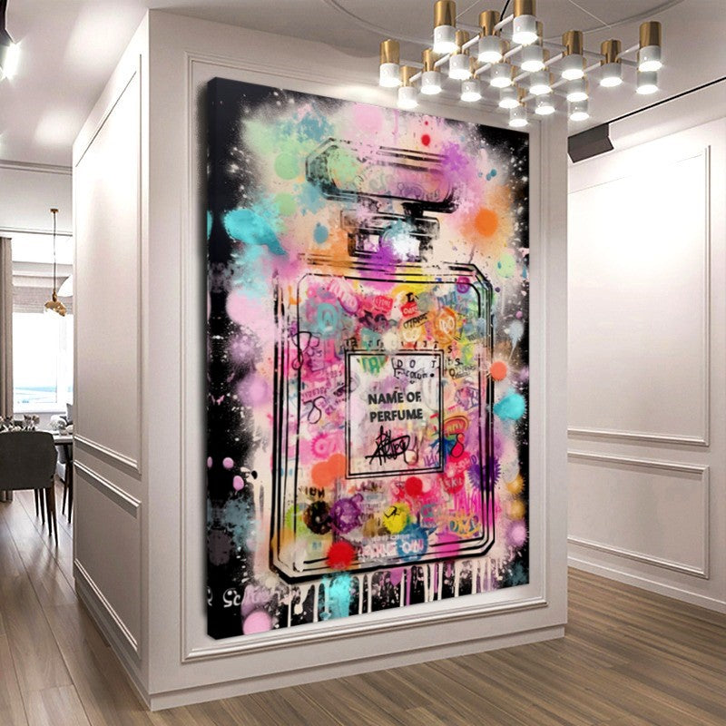 #ChanelArt #PopArt #FashionArt #PerfumeArt #CanvasPrint #ParisianStyle #ModernArt #ColorfulDecor #UniqueGift #WallArt