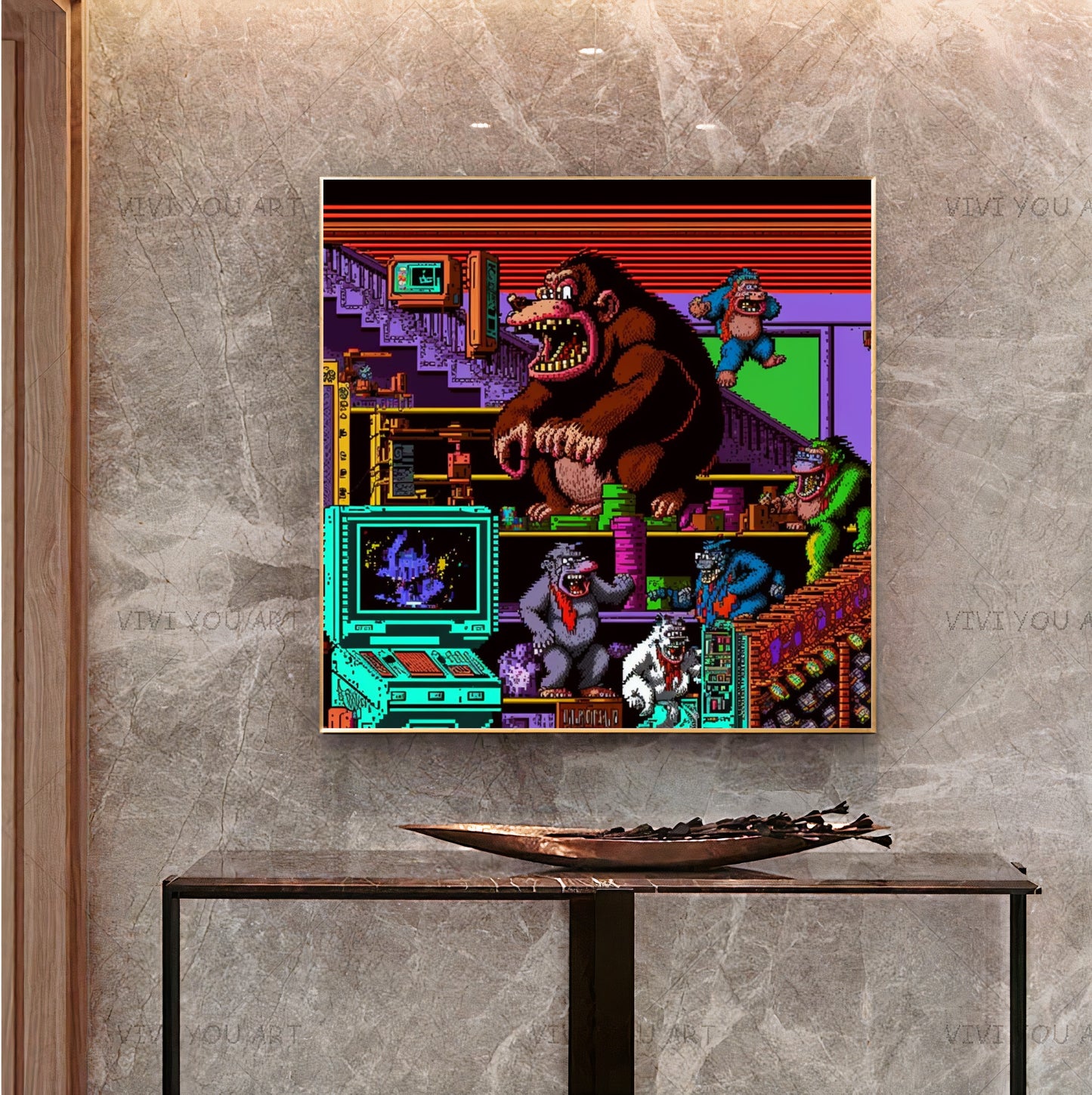 Mario Game Art - Retro Nintendo-Inspired Decor for Gamers {{ shop_name }}Prints canvas print canvas wall art classic game collectible gamer gift gaming decor gaming room decor geek art giclée prints large canvas print large wall art Large Wall Art Decor Living Room Art Mario Mario Bros modern art print Nintendo nostalgic pixel art pop culture print on canvas ready to hang canvas retro gaming stretched canvas art Super Mario video game art wall art prints