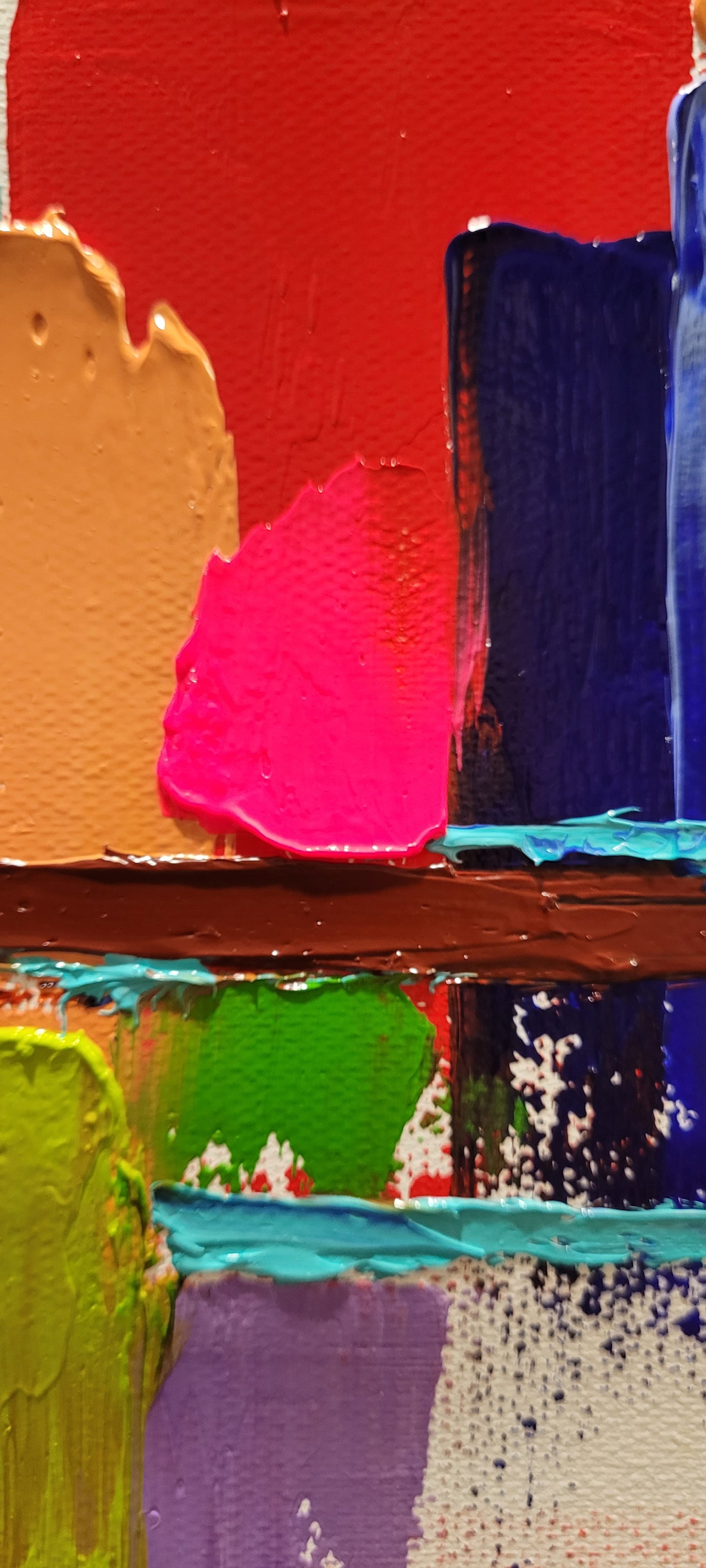 EXTRA LARGE Peinture à l’huile d’empâtement floral sur toile / Pas de cadre