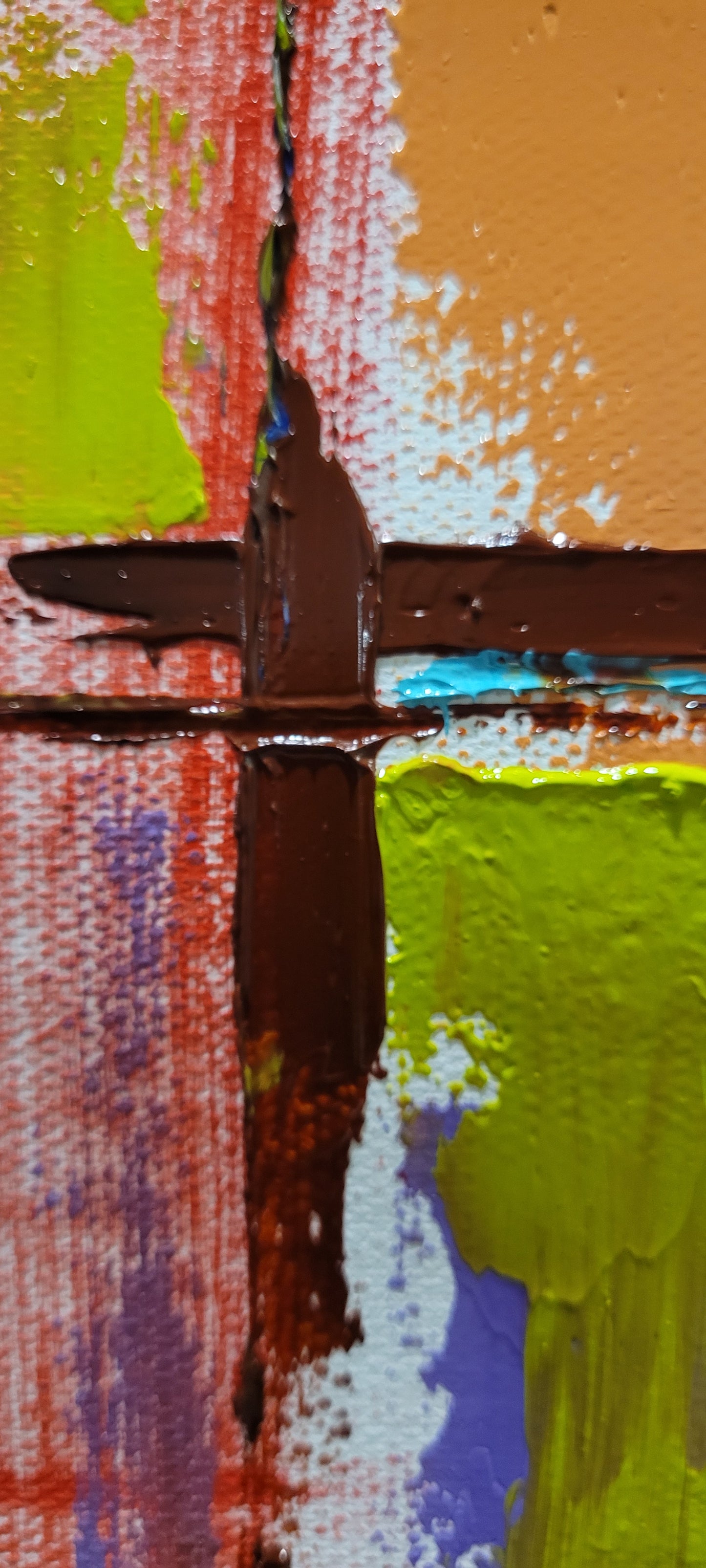 EXTRA LARGE Peinture à l’huile d’empâtement floral sur toile / Pas de cadre