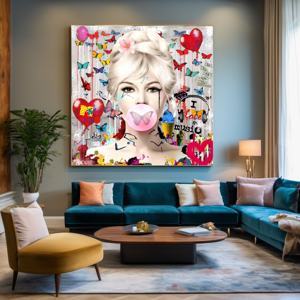 Marilyn Monroe, Audrey Hepburn, Bubble Gum Art, Modern Pop Art Print on Canvas {{ shop_name }}Prints canvas print canvas wall art giclée prints graffiti art print graffiti canvas graffiti canvas art large canvas print large wall art Large Wall Art Decor Living Room Art merilyn monroe art print Merilyn Monroe painting modern abstract art modern art print pop art print print on canvas ready to hang canvas street art on canvas stretched canvas art wall art prints
