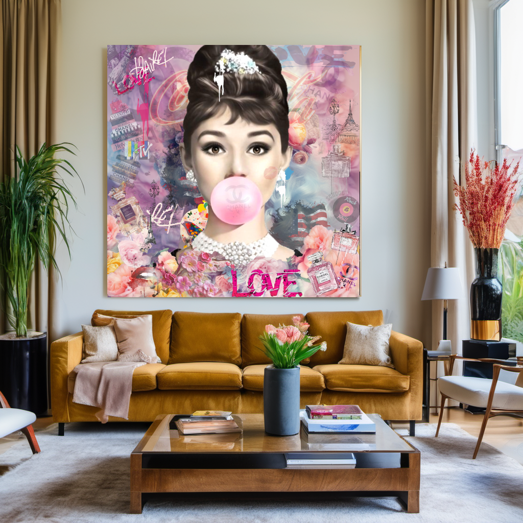 Audrey Hpburn, Marilyn Monroe, Bubble Gum Art, Modern Pop Art Print on Canvas {{ shop_name }}Prints canvas print canvas wall art giclée prints graffiti art print graffiti canvas graffiti canvas art large canvas print large wall art Large Wall Art Decor Living Room Art merilyn monroe art print Merilyn Monroe painting modern abstract art modern art print pop art print print on canvas ready to hang canvas street art on canvas stretched canvas art wall art prints