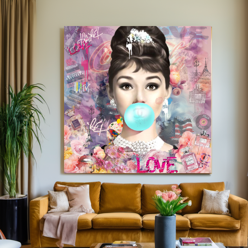 Audrey Hpburn, Marilyn Monroe, Bubble Gum Art, Modern Pop Art Print on Canvas {{ shop_name }}Prints canvas print canvas wall art giclée prints graffiti art print graffiti canvas graffiti canvas art large canvas print large wall art Large Wall Art Decor Living Room Art merilyn monroe art print Merilyn Monroe painting modern abstract art modern art print pop art print print on canvas ready to hang canvas street art on canvas stretched canvas art wall art prints