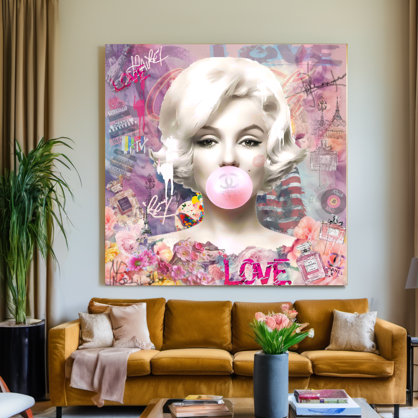 Marilyn Monroe, Audrey Hpburn, Bubble Gum Art, Modern Pop Art Print on Canvas {{ shop_name }}Prints canvas print canvas wall art giclée prints graffiti art print graffiti canvas graffiti canvas art large canvas print large wall art Large Wall Art Decor Living Room Art merilyn monroe art print Merilyn Monroe painting modern abstract art modern art print pop art print print on canvas ready to hang canvas street art on canvas stretched canvas art wall art prints