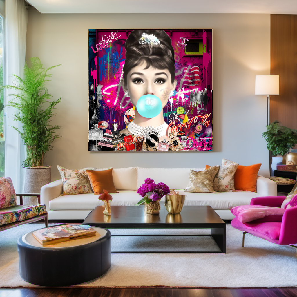 Vibrant Colors Brigitte Bardot, Marilyn Monroe, Audrey Hpburn, Bubble Gum Art, Modern Pop Art Print on Canvas {{ shop_name }}Prints canvas print canvas wall art giclée prints graffiti art print graffiti canvas graffiti canvas art large canvas print large wall art Large Wall Art Decor Living Room Art merilyn monroe art print Merilyn Monroe painting modern abstract art modern art print pop art print print on canvas ready to hang canvas street art on canvas stretched canvas art wall art prints