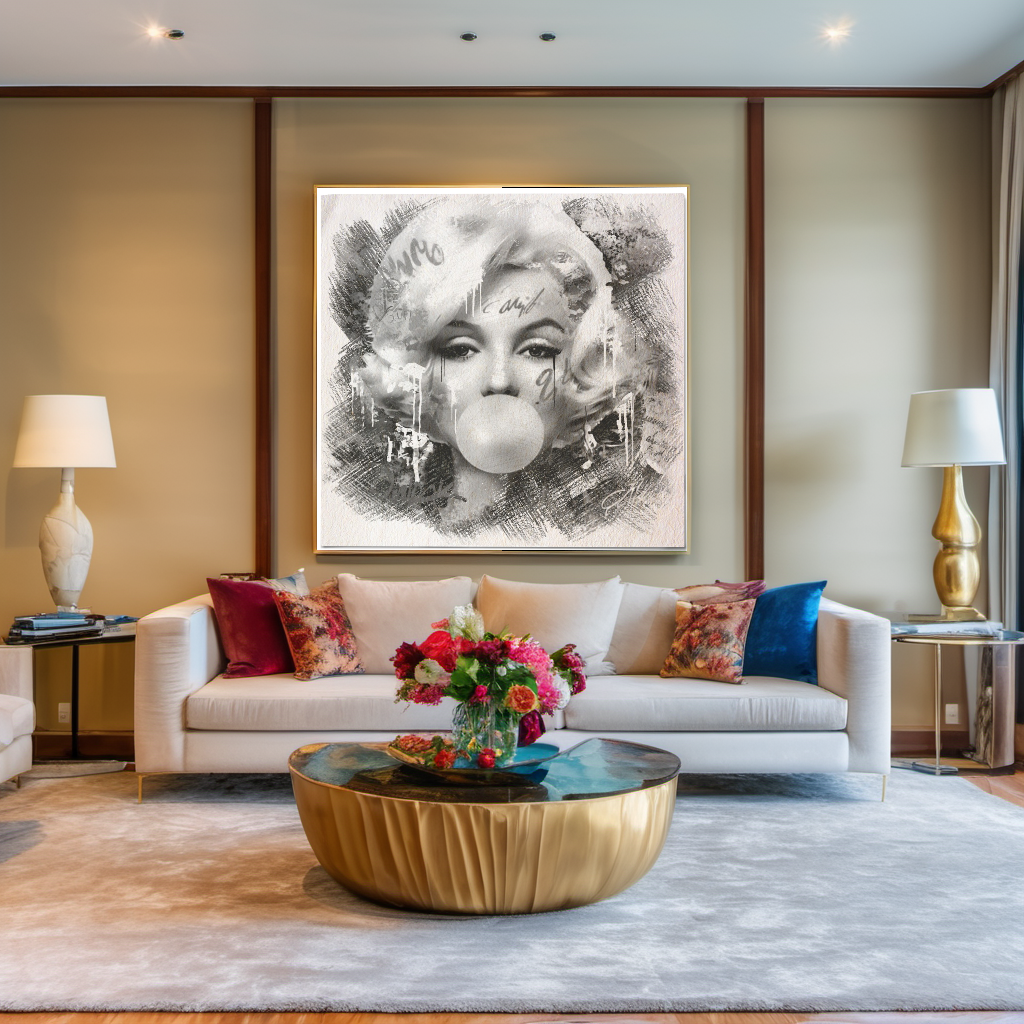 Graffiti Art Blue Marilyn Monroe blowing Bubble Gum, Modern Pop Art Print on Canvas {{ shop_name }}Prints canvas print canvas wall art giclée prints graffiti art print graffiti canvas graffiti canvas art large canvas print large wall art Large Wall Art Decor Living Room Art merilyn monroe art print Merilyn Monroe painting modern abstract art modern art print pop art print print on canvas ready to hang canvas street art on canvas stretched canvas art wall art prints