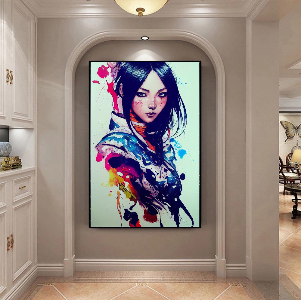 Woman Warrior Art Print - Inspirational Female Strength Decor {{ shop_name }}Prints art print canvas print canvas wall art colorful wall art empowerment art fantasy art female strength feminist art giclée prints heroic inspirational art large canvas print modern canvas art mythological powerful women print on canvas ready to hang canvas stretched canvas art strong woman vibrant canvas print wall art prints wall decor wall decor for home warrior art warrior print woman warrior
