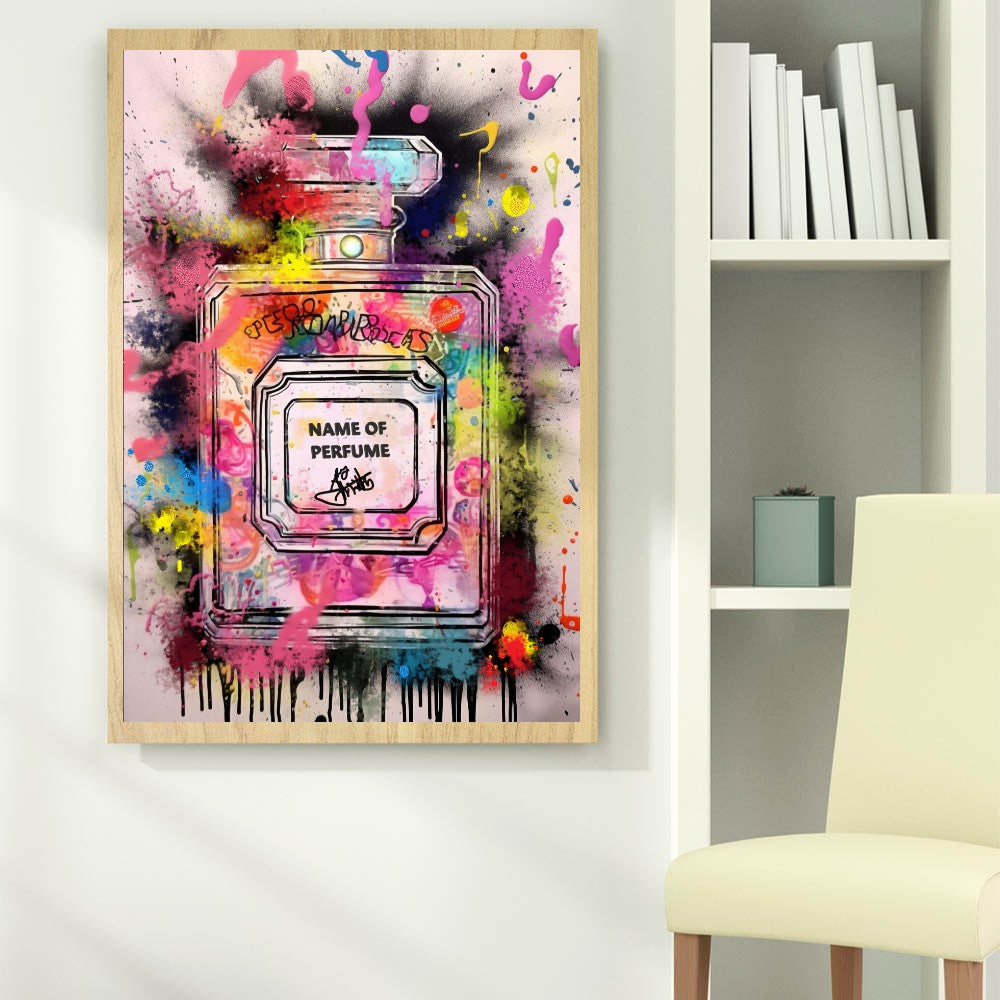 #ChanelArt #PopArt #FashionArt #PerfumeArt #CanvasPrint #ParisianStyle #ModernArt #ColorfulDecor #UniqueGift #WallArt