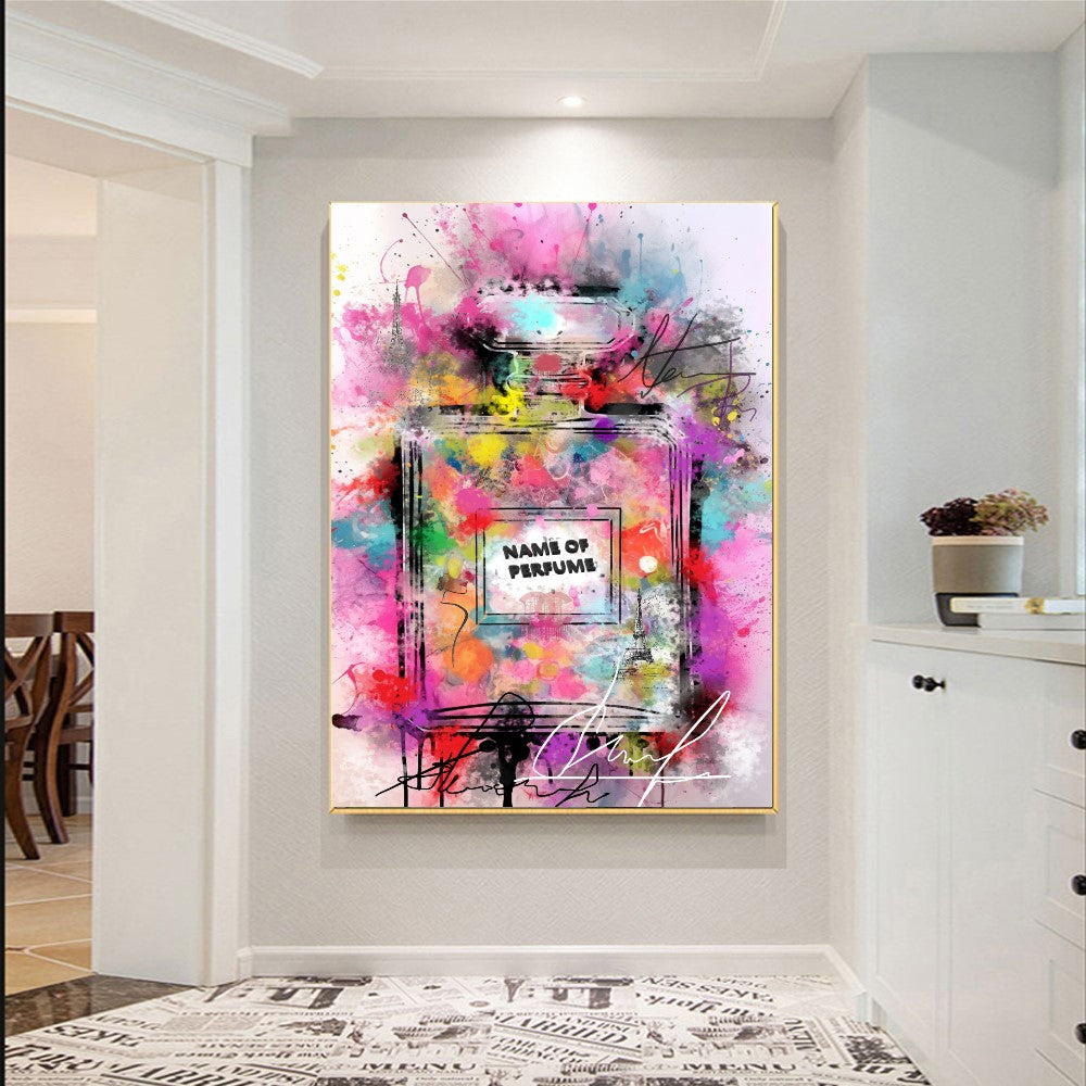 #ChanelArt #PopArt #FashionArt #PerfumeArt #CanvasPrint #ParisianStyle #ModernArt #ColorfulDecor #UniqueGift #WallArt