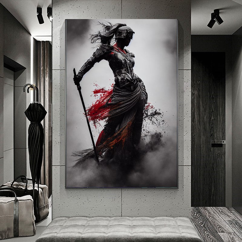 Woman Warrior Art Print - Inspirational Female Strength Decor {{ shop_name }}Prints art print canvas print canvas wall art colorful wall art empowerment art fantasy art female strength feminist art giclée prints heroic inspirational art large canvas print modern canvas art mythological powerful women print on canvas ready to hang canvas stretched canvas art strong woman vibrant canvas print wall art prints wall decor wall decor for home warrior art warrior print woman warrior