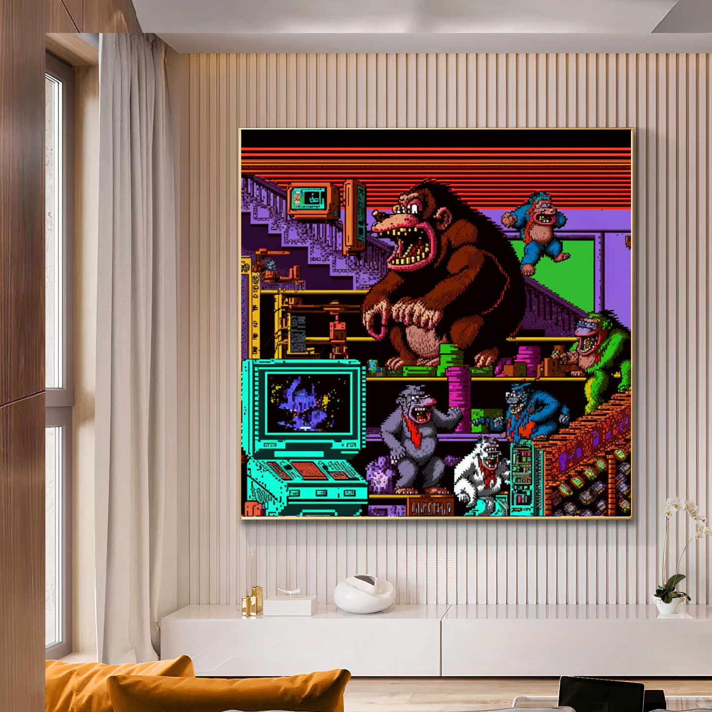 Mario Game Art - Retro Nintendo-Inspired Decor for Gamers {{ shop_name }}Prints canvas print canvas wall art classic game collectible gamer gift gaming decor gaming room decor geek art giclée prints large canvas print large wall art Large Wall Art Decor Living Room Art Mario Mario Bros modern art print Nintendo nostalgic pixel art pop culture print on canvas ready to hang canvas retro gaming stretched canvas art Super Mario video game art wall art prints