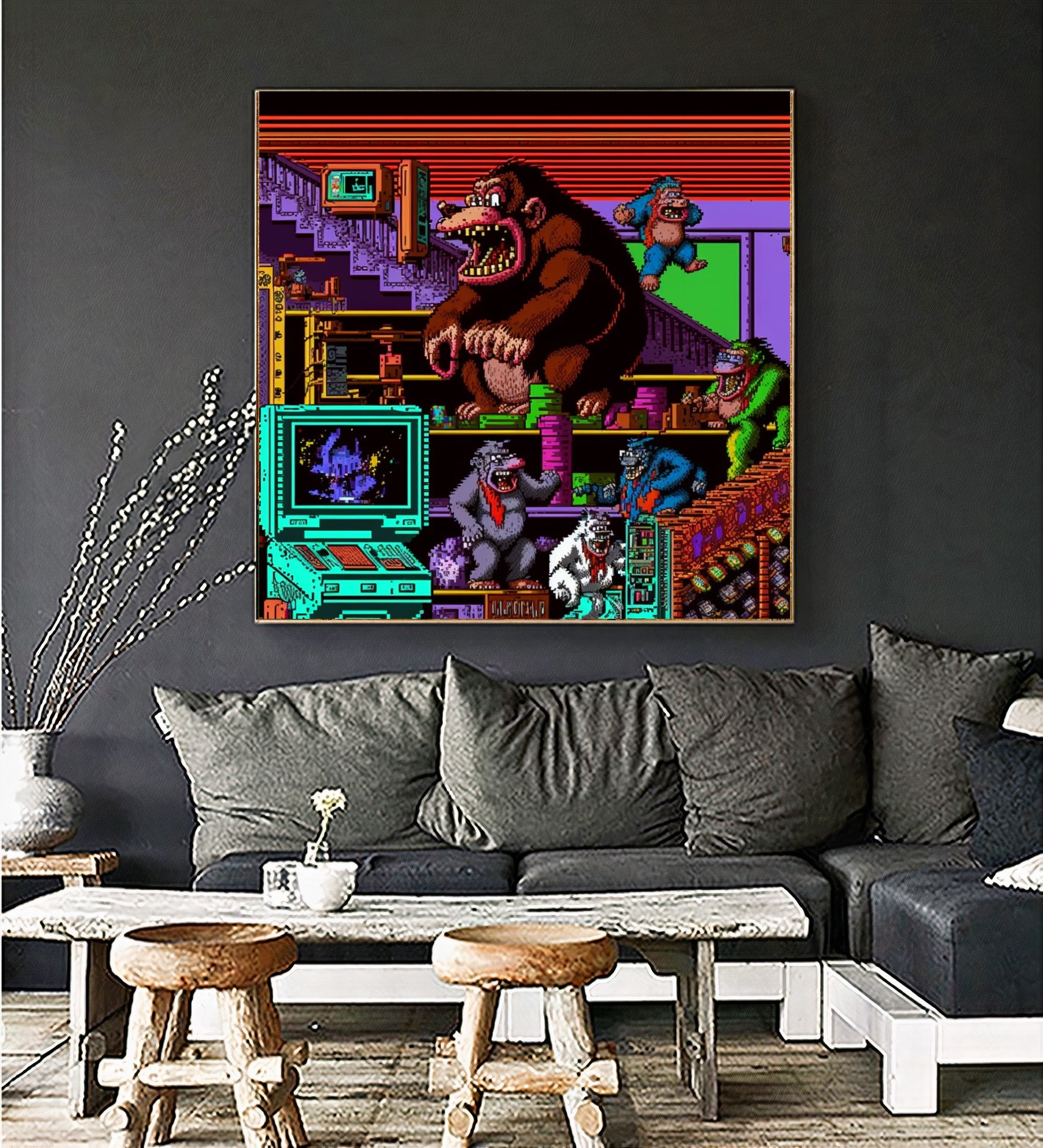 Mario Game Art - Retro Nintendo-Inspired Decor for Gamers {{ shop_name }}Prints canvas print canvas wall art classic game collectible gamer gift gaming decor gaming room decor geek art giclée prints large canvas print large wall art Large Wall Art Decor Living Room Art Mario Mario Bros modern art print Nintendo nostalgic pixel art pop culture print on canvas ready to hang canvas retro gaming stretched canvas art Super Mario video game art wall art prints