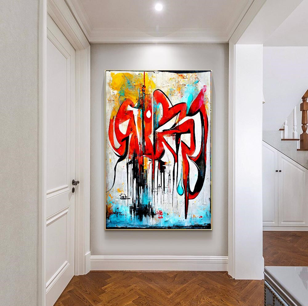 Abstract Colorful Art Print - Modern Vibrant Wall Decor for Home {{ shop_name }}Prints abstract painting abstract print art print boho decor canvas print canvas wall art colorful wall art giclée prints large canvas print large wall art minimalistic art modern canvas art print on canvas ready to hang canvas stretched canvas art vibrant canvas print wall art prints wall decor wall decor for home