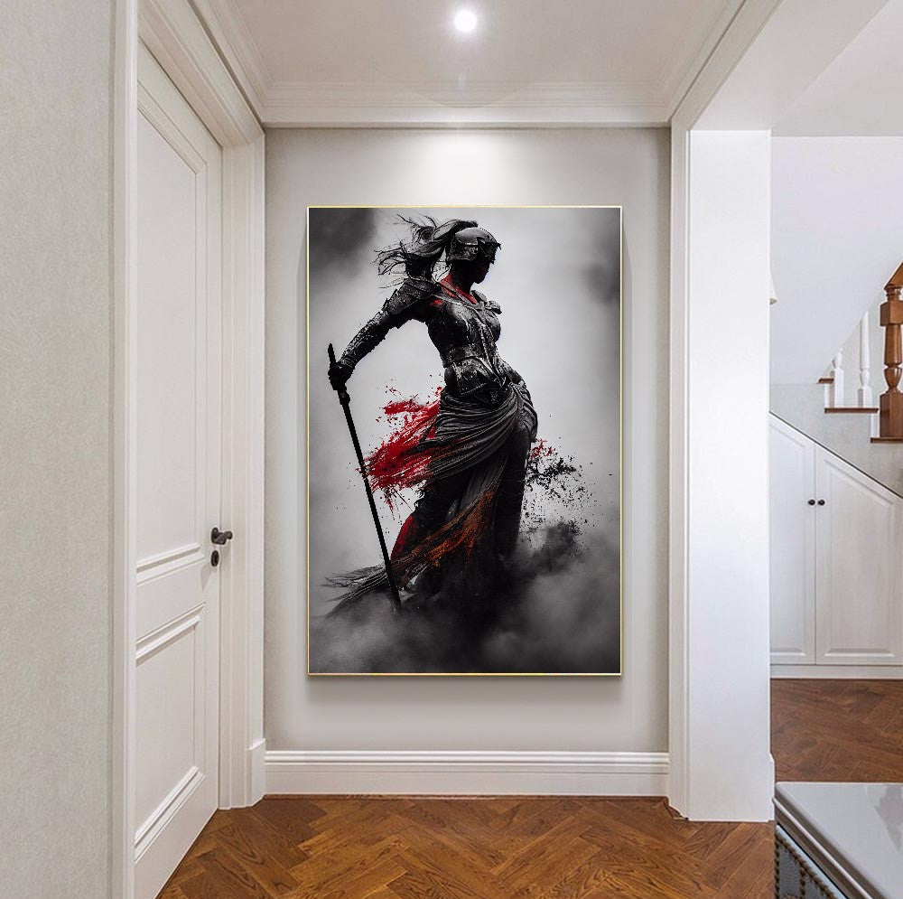Woman Warrior Art Print - Inspirational Female Strength Decor {{ shop_name }}Prints art print canvas print canvas wall art colorful wall art empowerment art fantasy art female strength feminist art giclée prints heroic inspirational art large canvas print modern canvas art mythological powerful women print on canvas ready to hang canvas stretched canvas art strong woman vibrant canvas print wall art prints wall decor wall decor for home warrior art warrior print woman warrior