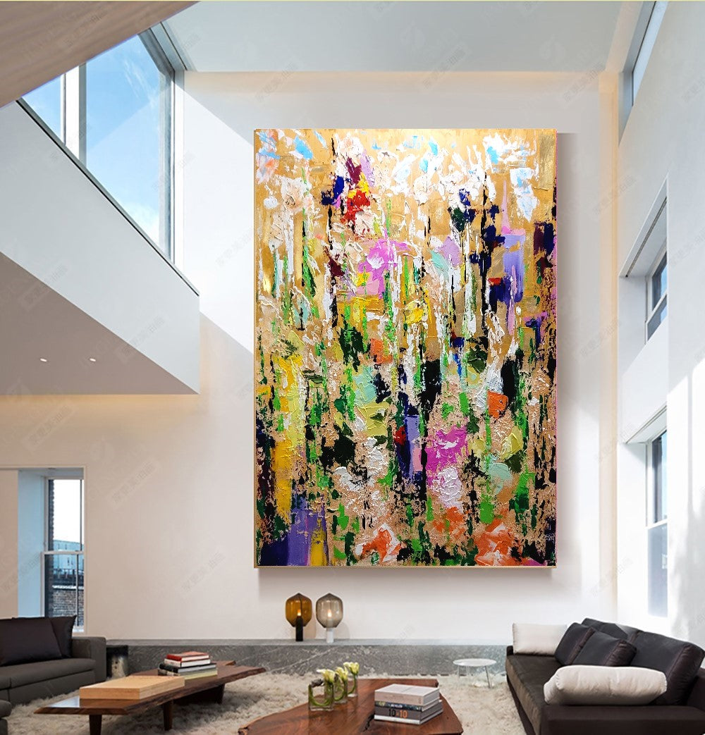 Abstract bubble original painting, abstract original artwork, multicolored modern wall art, living room contemporary art factory