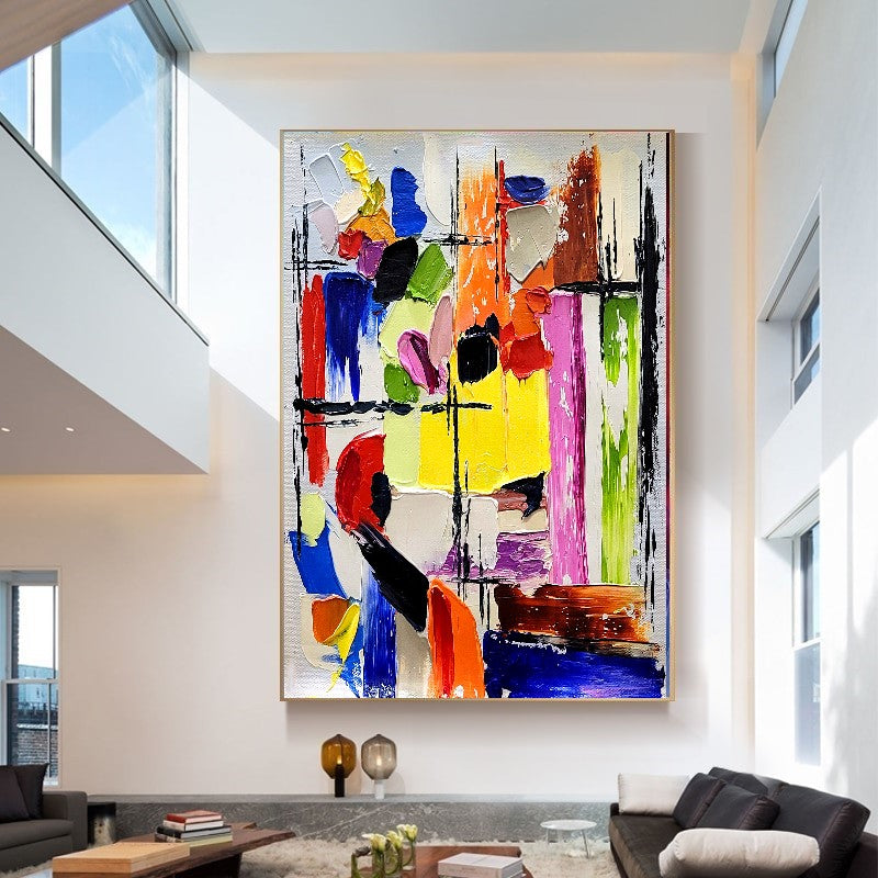 Orders Original Acrylic Painting On Canvas,Abstract Wall Painting,Knife Abstract Art,living room wall canvas ,Impasto abstract art canvas original