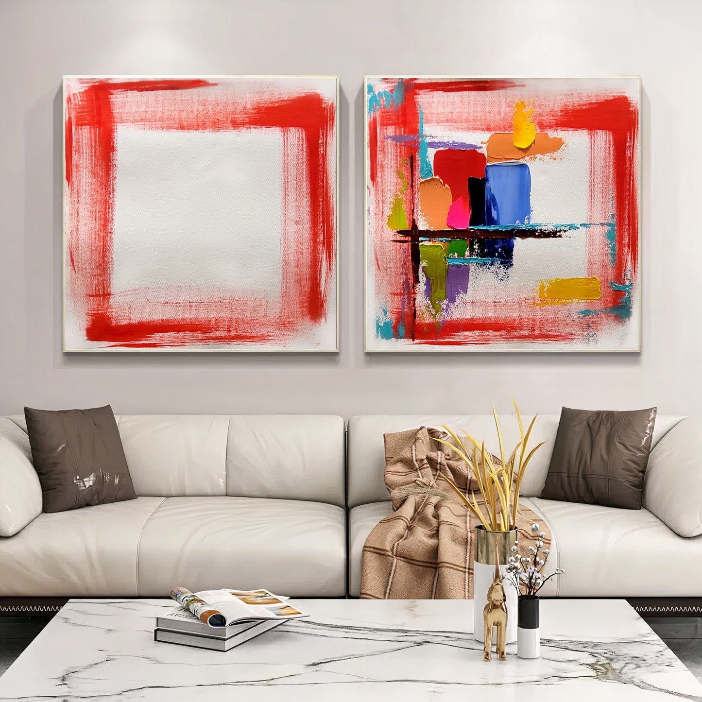 EXTRA LARGE Peinture à l’huile d’empâtement floral sur toile / Pas de cadre