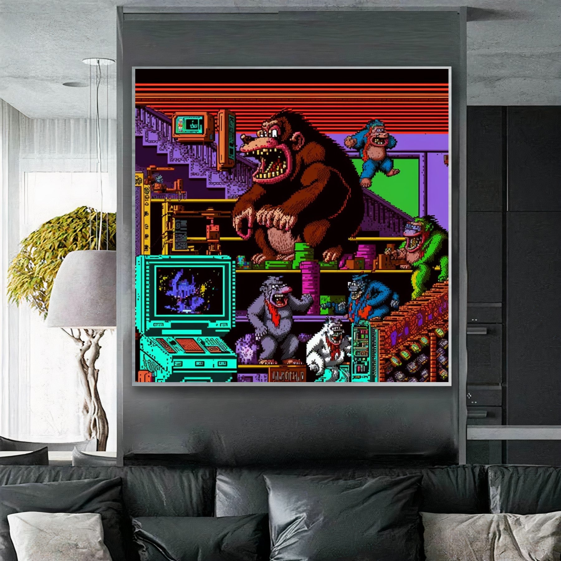 Mario Game Art - Retro Nintendo-Inspired Decor for Gamers {{ shop_name }}Prints canvas print canvas wall art classic game collectible gamer gift gaming decor gaming room decor geek art giclée prints large canvas print large wall art Large Wall Art Decor Living Room Art Mario Mario Bros modern art print Nintendo nostalgic pixel art pop culture print on canvas ready to hang canvas retro gaming stretched canvas art Super Mario video game art wall art prints