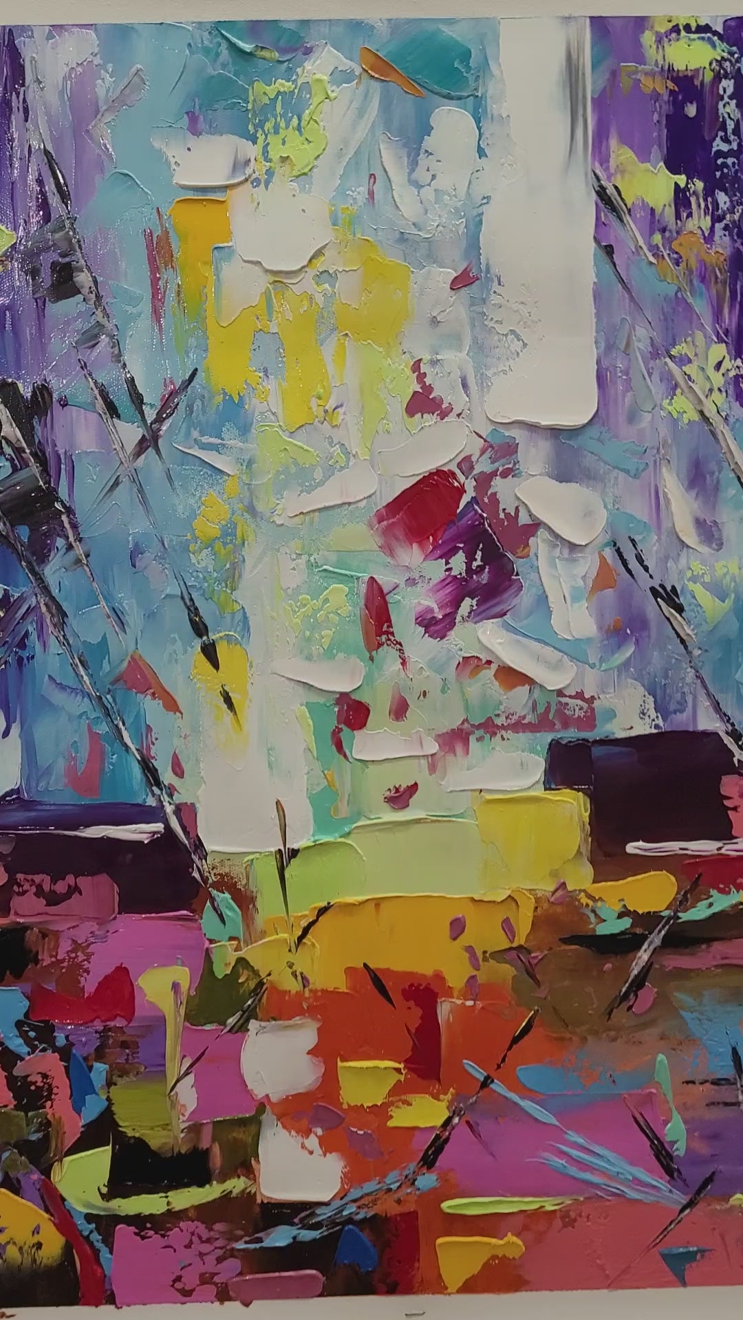 impasto oil painting, abstract art, textured canvas, colorful painting, modern wall art, original artwork, thick paint strokes, vibrant colors, unique decor, contemporary painting, home decor, living room art,