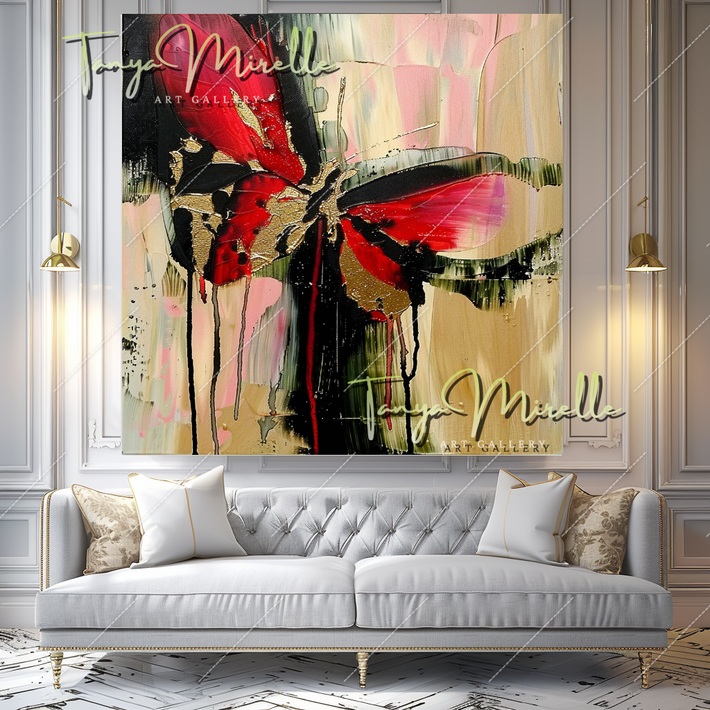 Handmade Abstract Oil Painting, Statement Wall Art #210