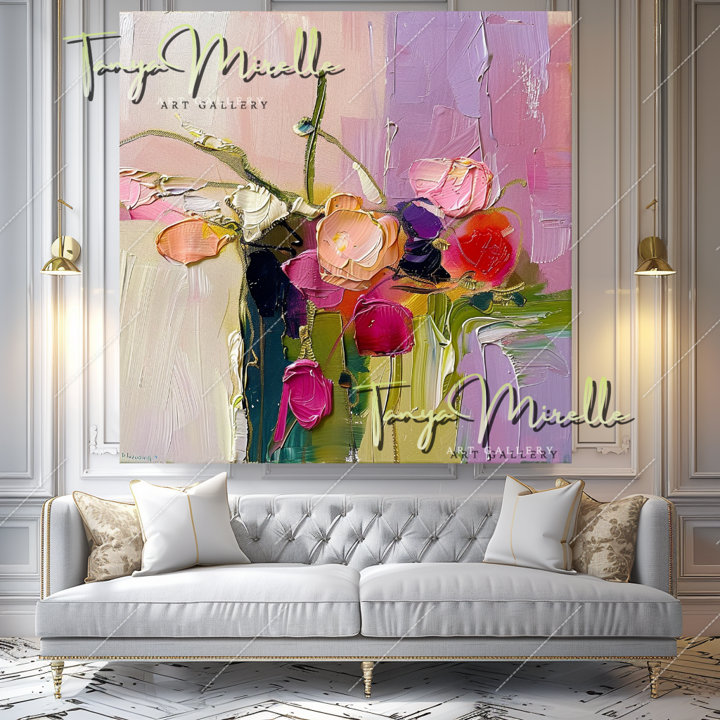 Large Impasto Oil Painting, Bold Abstract Canvas #213