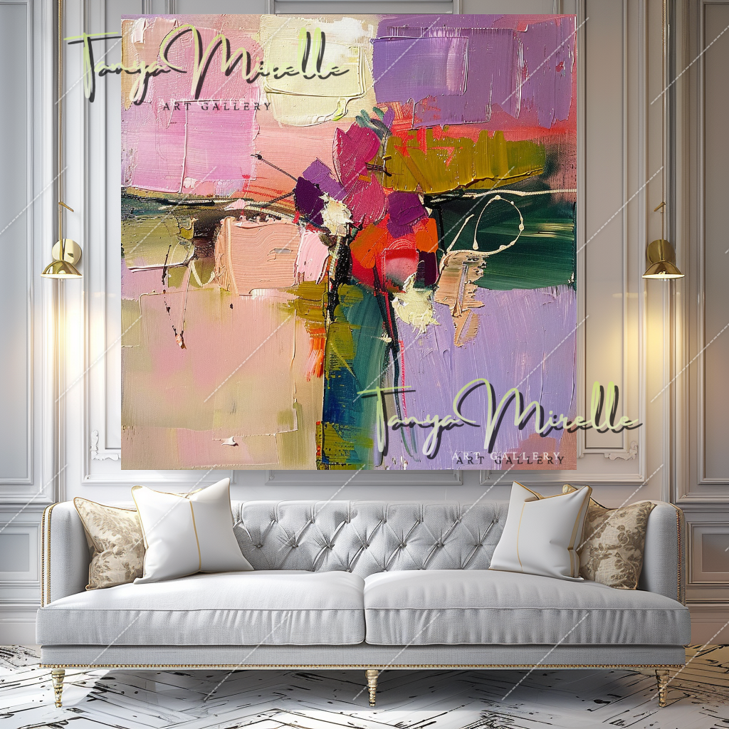 Handmade Abstract Wall Art, Modern Oil on Canvas #214