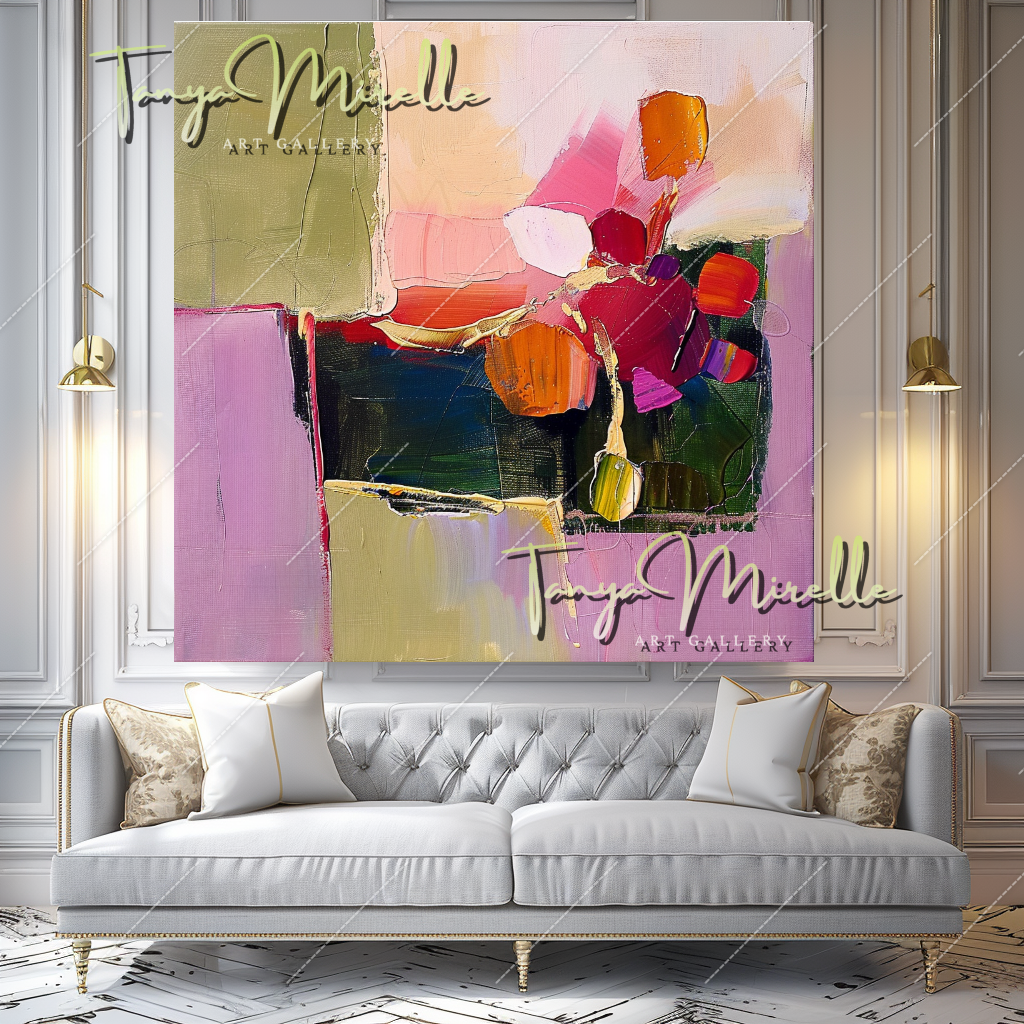 Handmade Abstract Wall Art, Modern Oil on Canvas #214