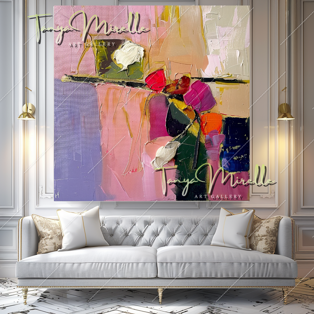 Handmade Abstract Wall Art, Modern Oil on Canvas #214