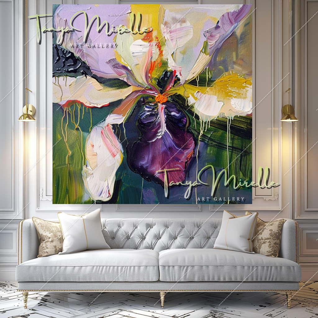 Modern Abstract Oil Painting, Bold Color Canvas #216