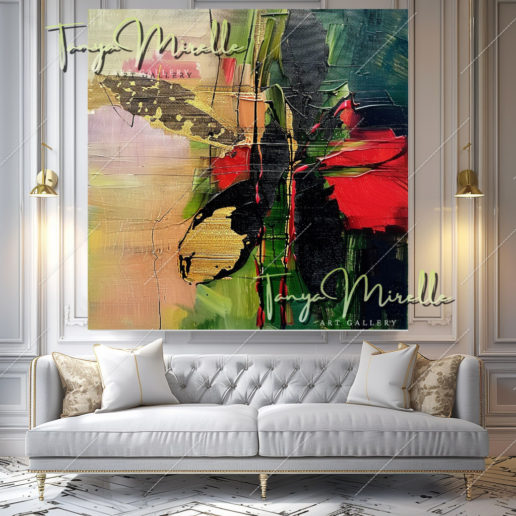Large Abstract Oil Painting on Canvas, Modern Wall Art #208