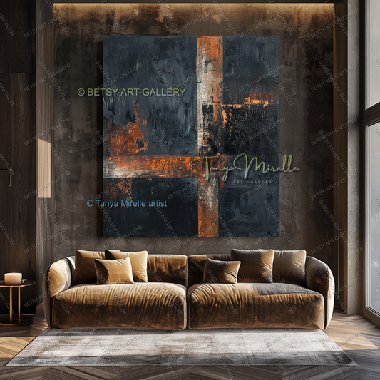 {{ product.title }} canvas artwork by Tanya Mirelle – modern wall decor – original artwork for home, living room, office, or gallery