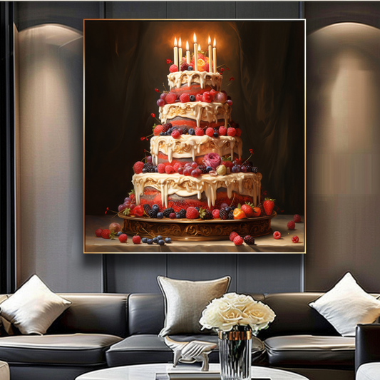 Black Forest Cake Wall Art Print, Bakery Wall Art