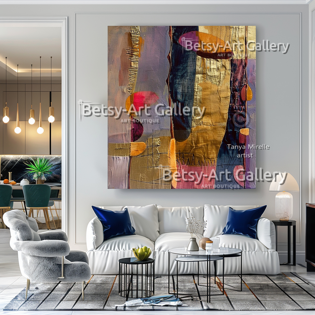 EXTRA LARGE Peinture à l’huile d’empâtement sur toile / Pas de cadre