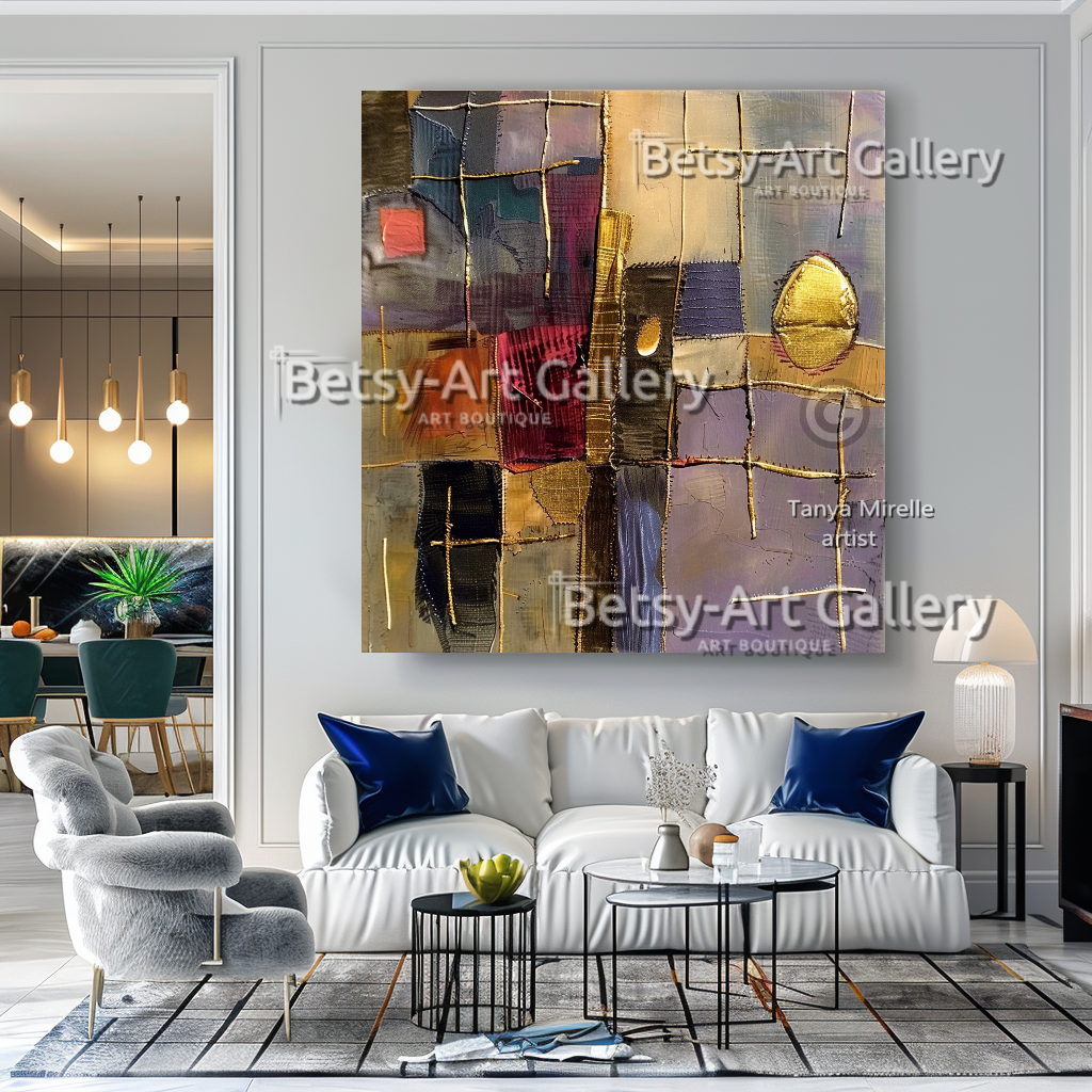 EXTRA LARGE Peinture à l’huile d’empâtement sur toile / Pas de cadre