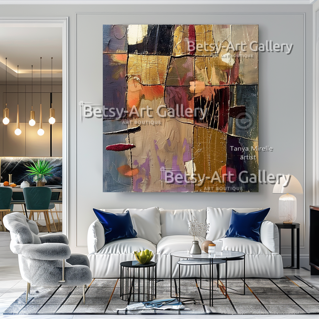 EXTRA LARGE Peinture à l’huile d’empâtement sur toile / Pas de cadre