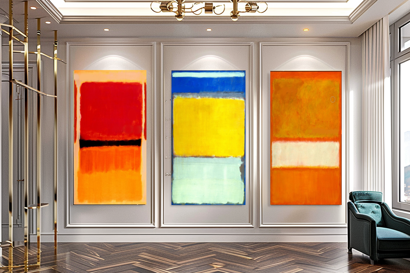 CUSTOM ORDER- LARGE ABSTRACT WALL ART - Mark Rothko Art, Oil Painting on Canvas