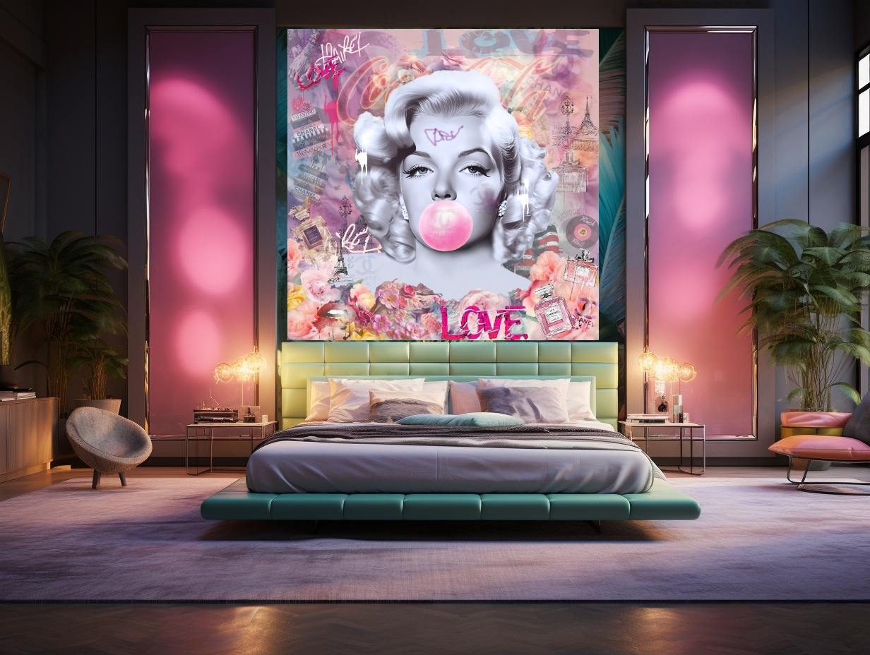Pink Colors Marilyn Monroe, Bubble Gum Art, Modern Pop Art Print on Canvas {{ shop_name }}Prints canvas print canvas wall art giclée prints graffiti art print graffiti canvas graffiti canvas art large canvas print large wall art Large Wall Art Decor Living Room Art merilyn monroe art print Merilyn Monroe painting modern abstract art modern art print pop art print print on canvas ready to hang canvas street art on canvas stretched canvas art wall art prints