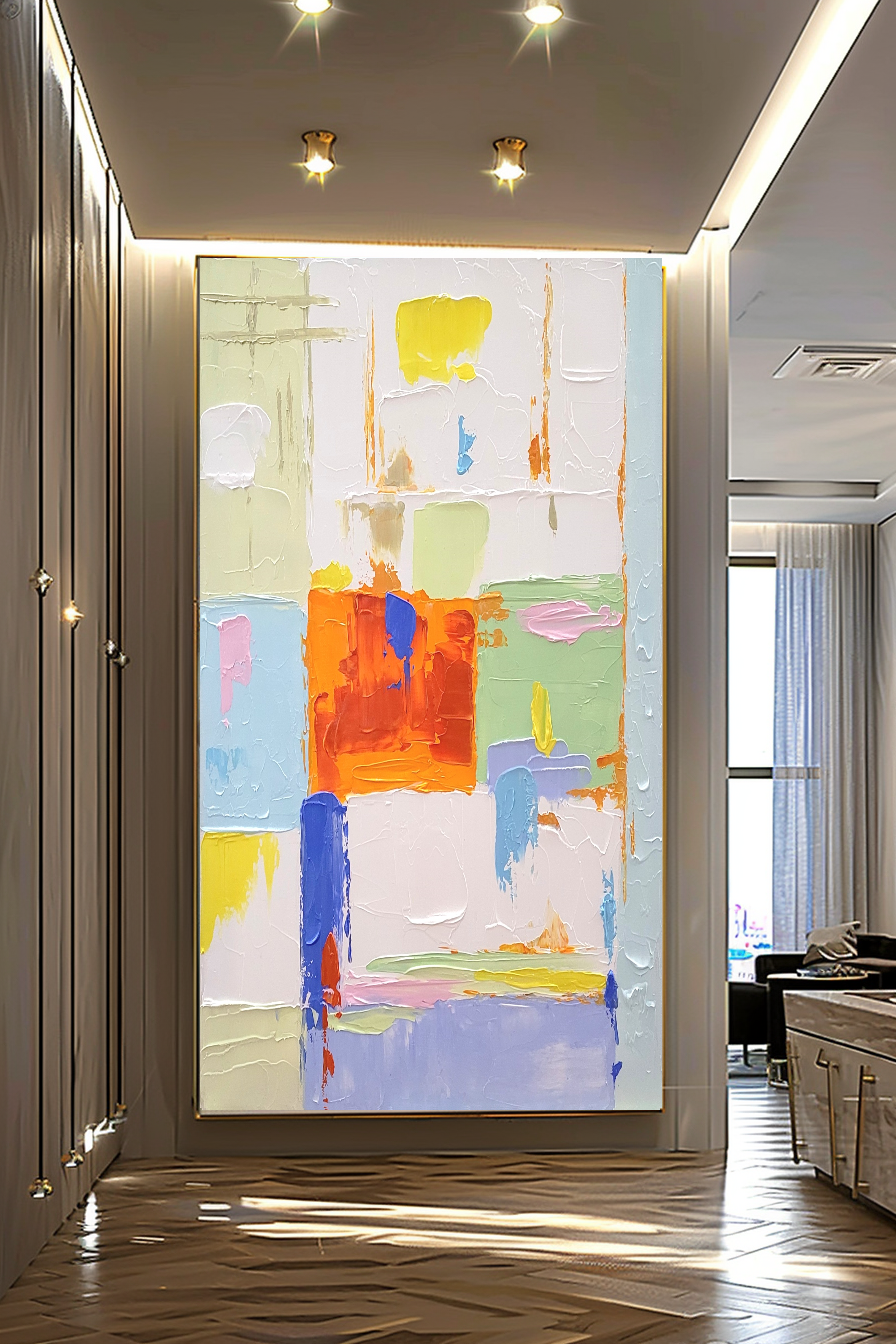 Large Modern Abstract Wall Art for Living room, Impasto Oil Painting on Canvas