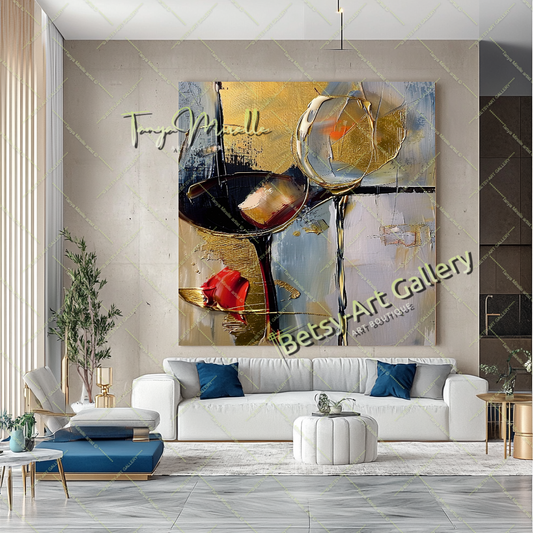 Colorful Impasto Painting – Abstract Modern Wall Art #132