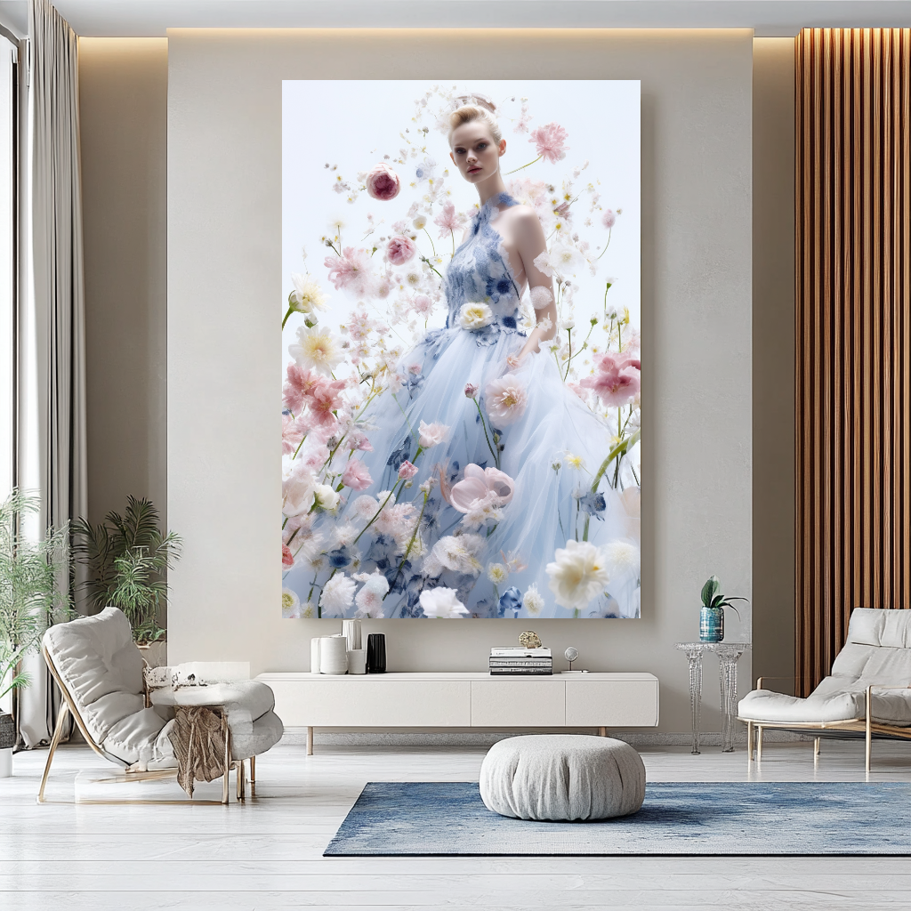 ПРЯМОУГОЛЬНЫЙ Grande toile imprimée étirée / Légendaire Marilyn Monroe en robe rouge / Impression d'art mural moderne