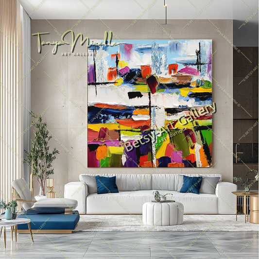{{ product.title }} canvas artwork by Tanya Mirelle – modern wall decor – original artwork for home, living room, office, or gallery