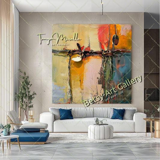 Colorful Abstract Painting – Contemporary Wall Art #136