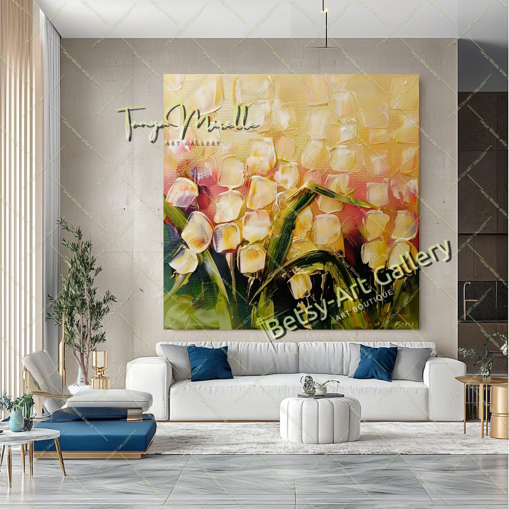 EXTRA LARGE Peinture à l’huile d’empâtement sur toile / Pas de cadre