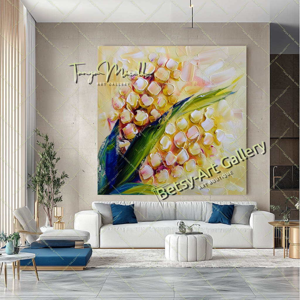 EXTRA LARGE Peinture à l’huile d’empâtement sur toile / Pas de cadre