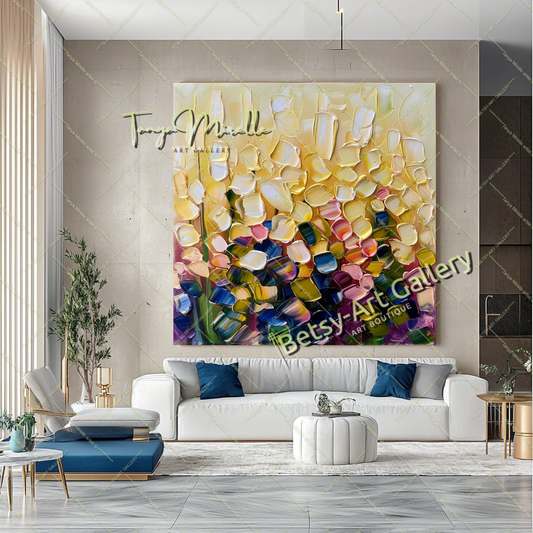 EXTRA LARGE Peinture à l’huile d’empâtement sur toile / Pas de cadre