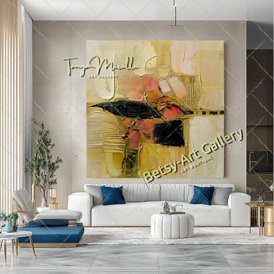 EXTRA LARGE Peinture à l’huile d’empâtement sur toile / Pas de cadre