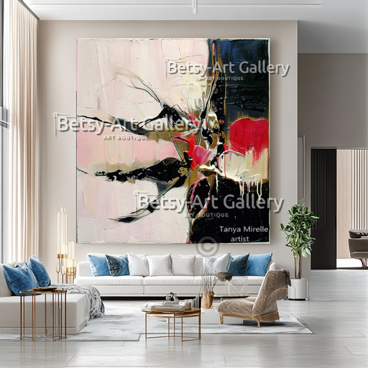 Modern Textured Abstract Impasto Oil Painting on Canvas #3