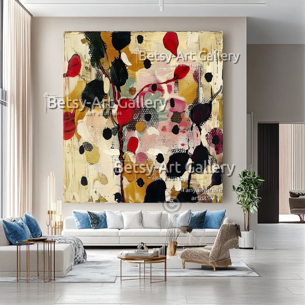 Colorful Bubble Modern Abstract Impasto Oil Painting on Canvas #19