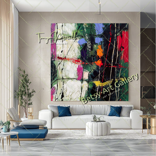 Vibrant Colors Abstract Painting – Contemporaryl Wall Art #161